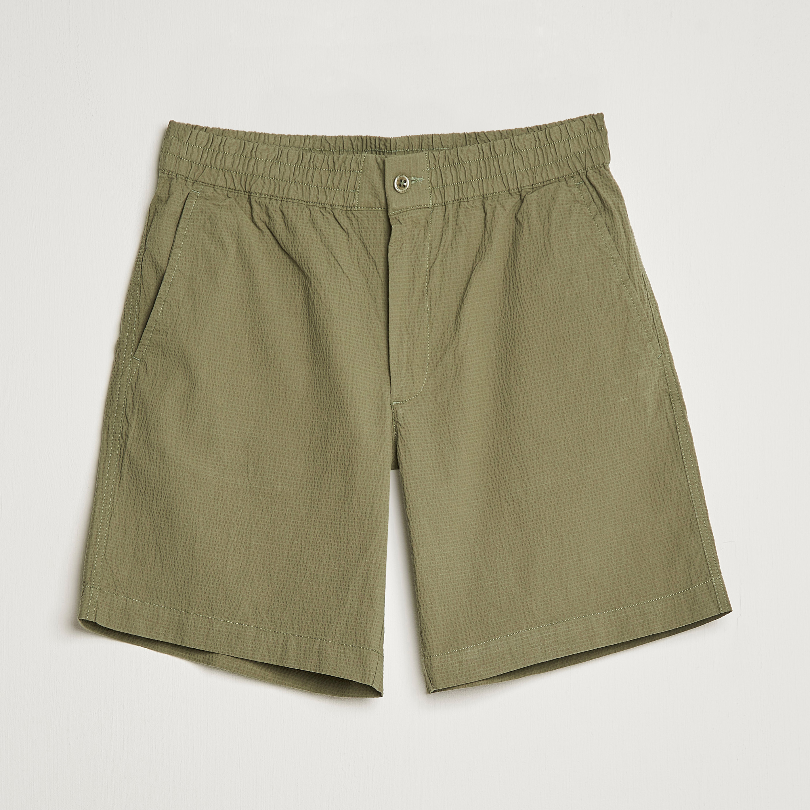 GANT Seersucker Drawstring Shorts Racing Green at