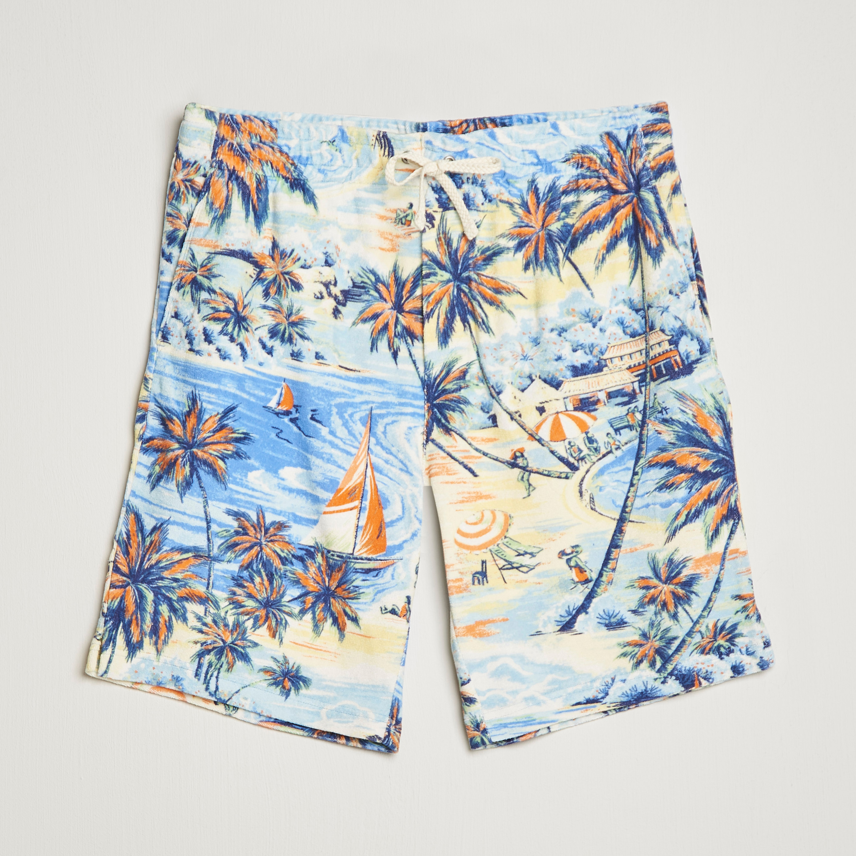 Polo Ralph Lauren Terry Hawaiian Beach Shorts Multi at