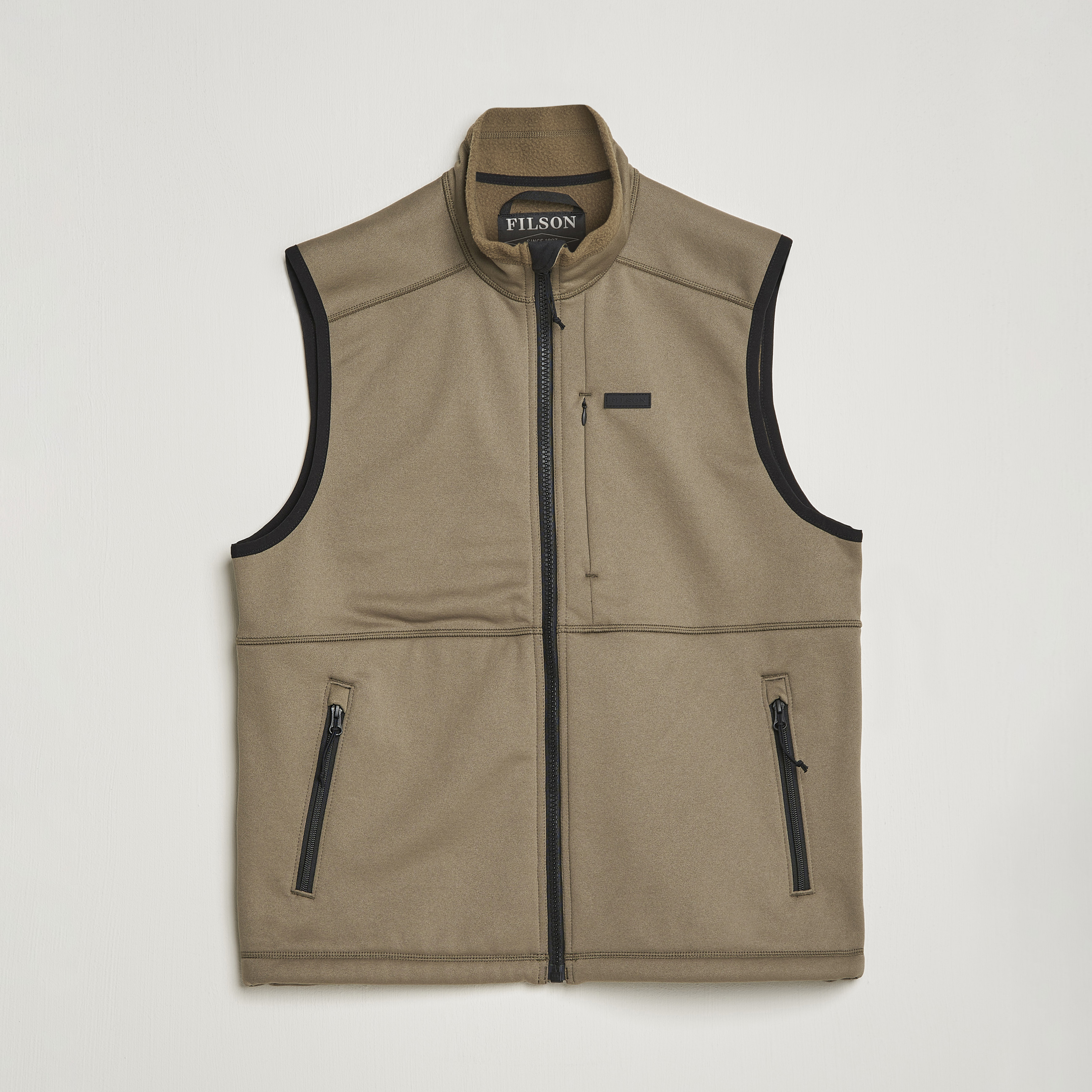 Filson Granite Ridge Fleece Vest Field Olive at CareOfCarl.com