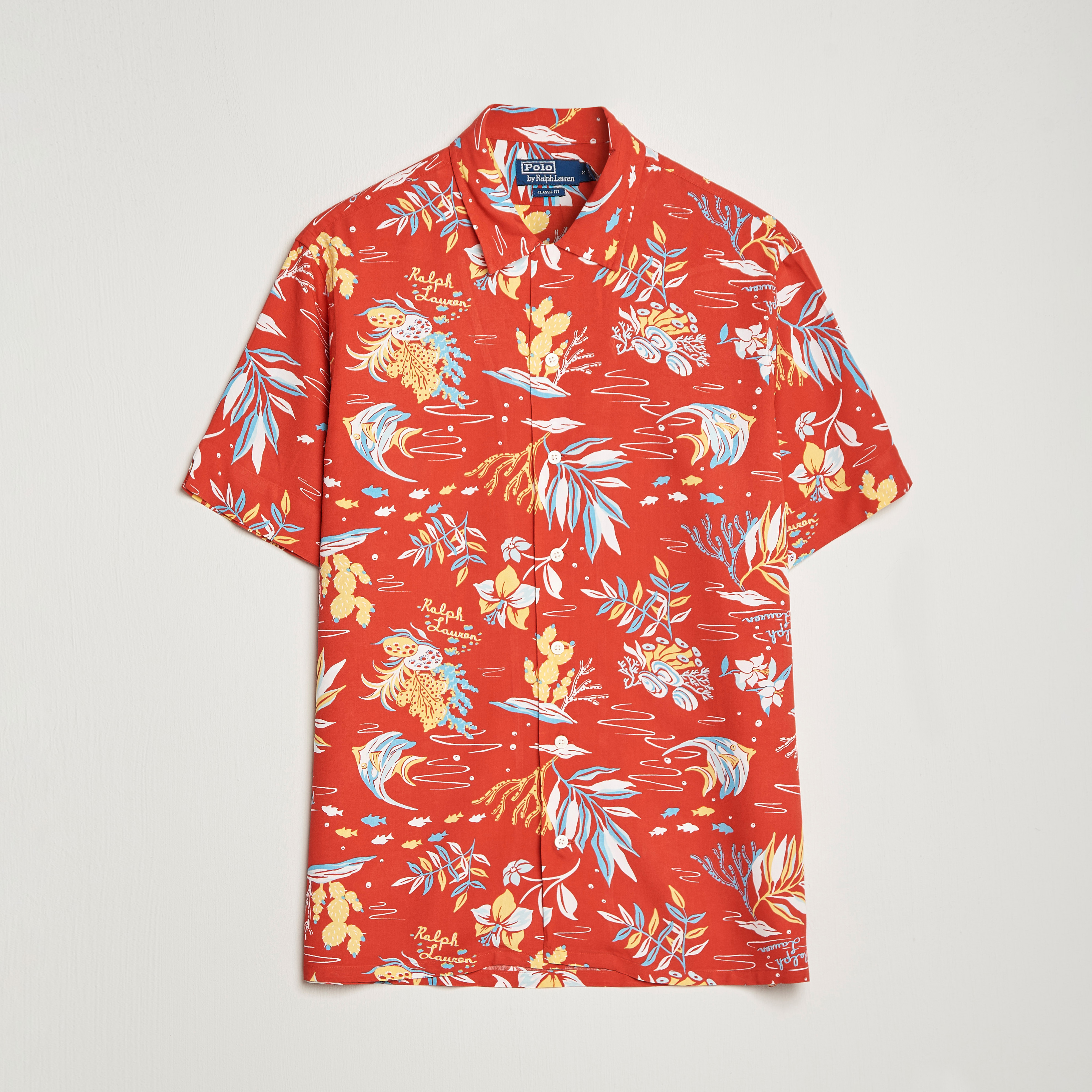 Polo Ralph Lauren Printed Flower Short Sleeve Shirt Sun Sand Surf 