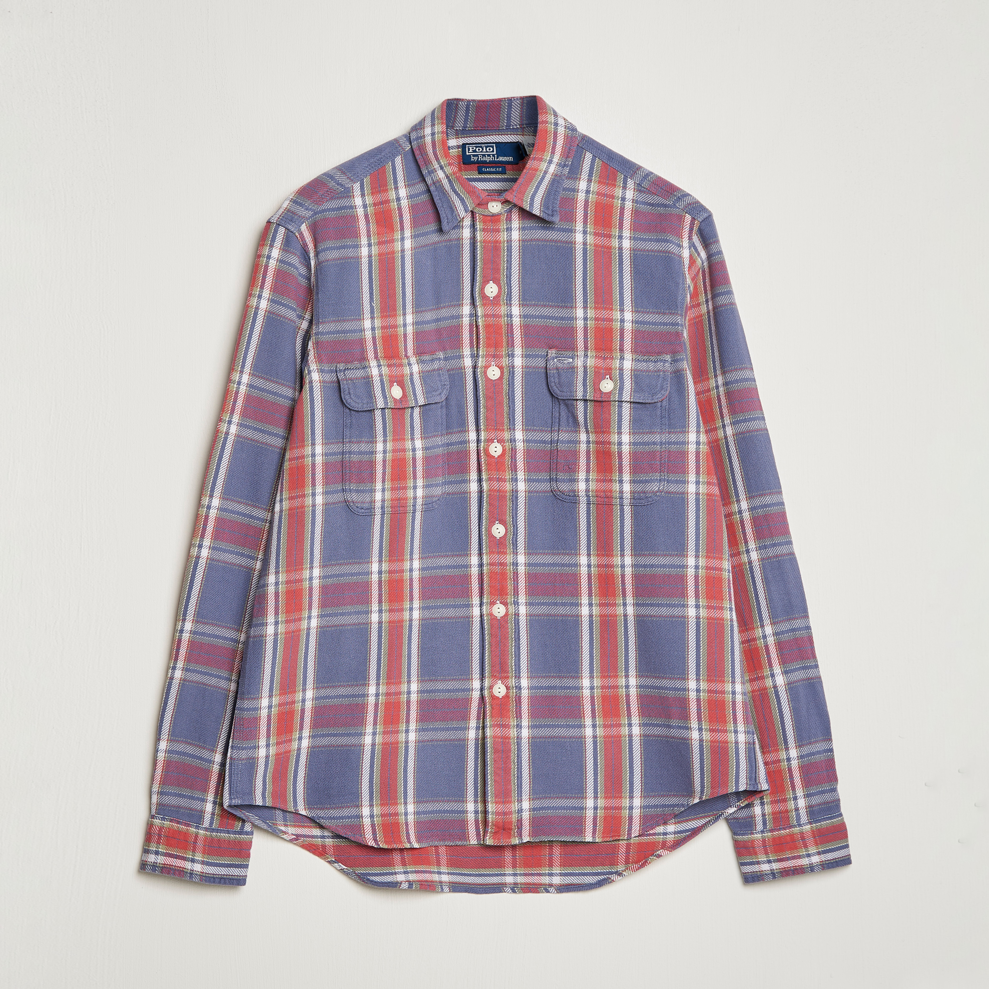 RRL Ralph Lauren Vintage Inspired Rustic Plaid Cotton Work Shirt