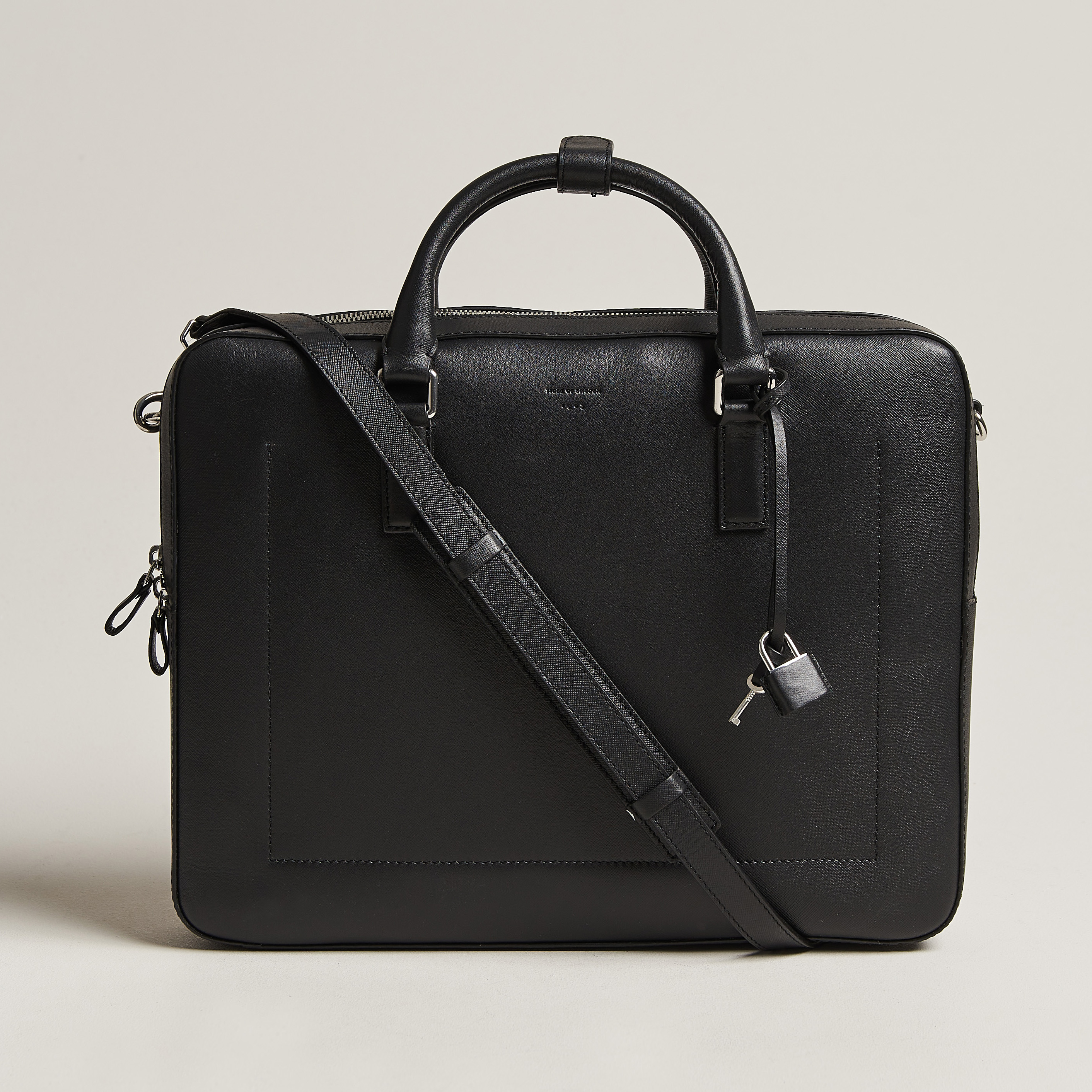 Tiger of Sweden Bowe Leather Briefcase Black at CareOfCarl.com