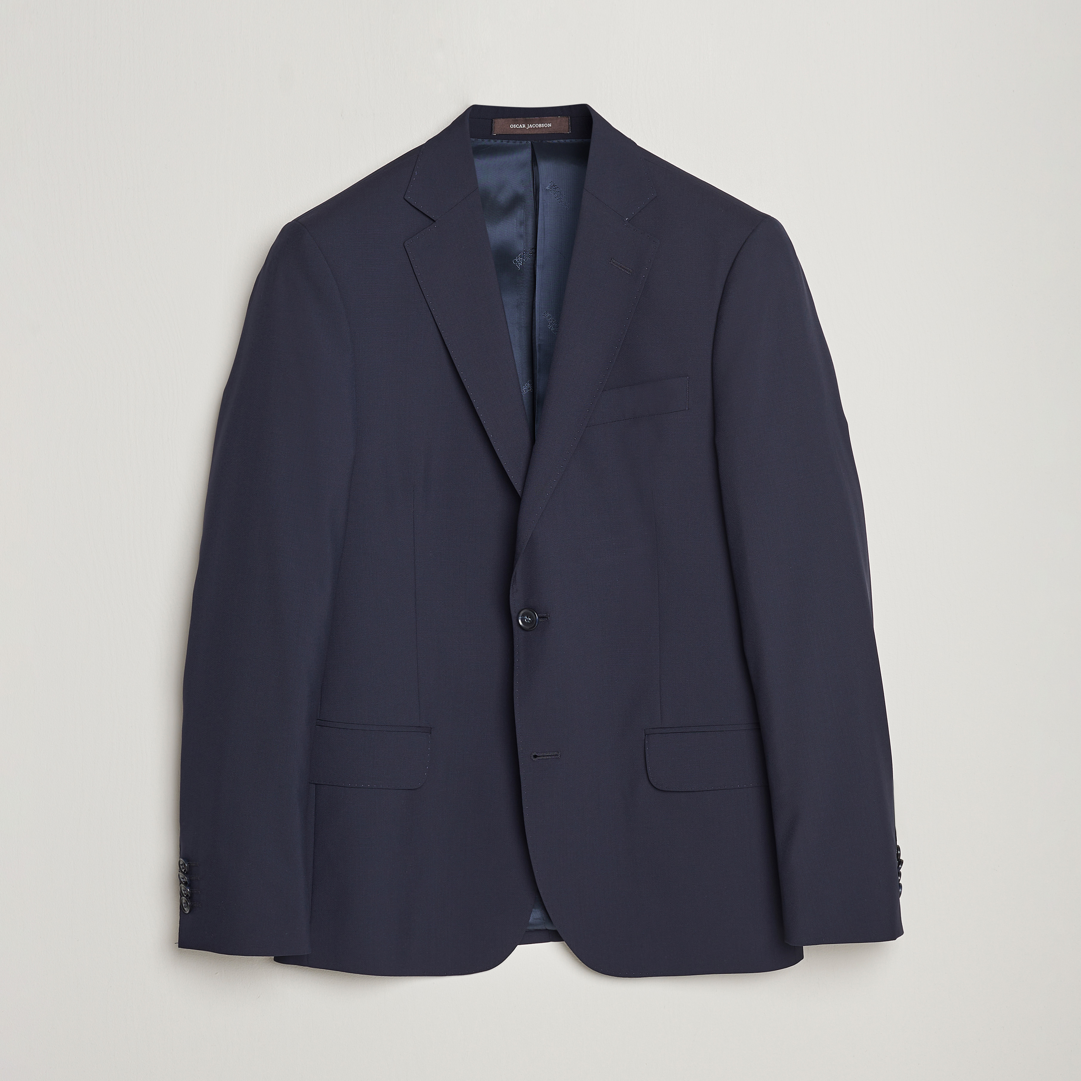 Oscar Jacobson Edmund Wool Blazer Blue at CareOfCarl.com