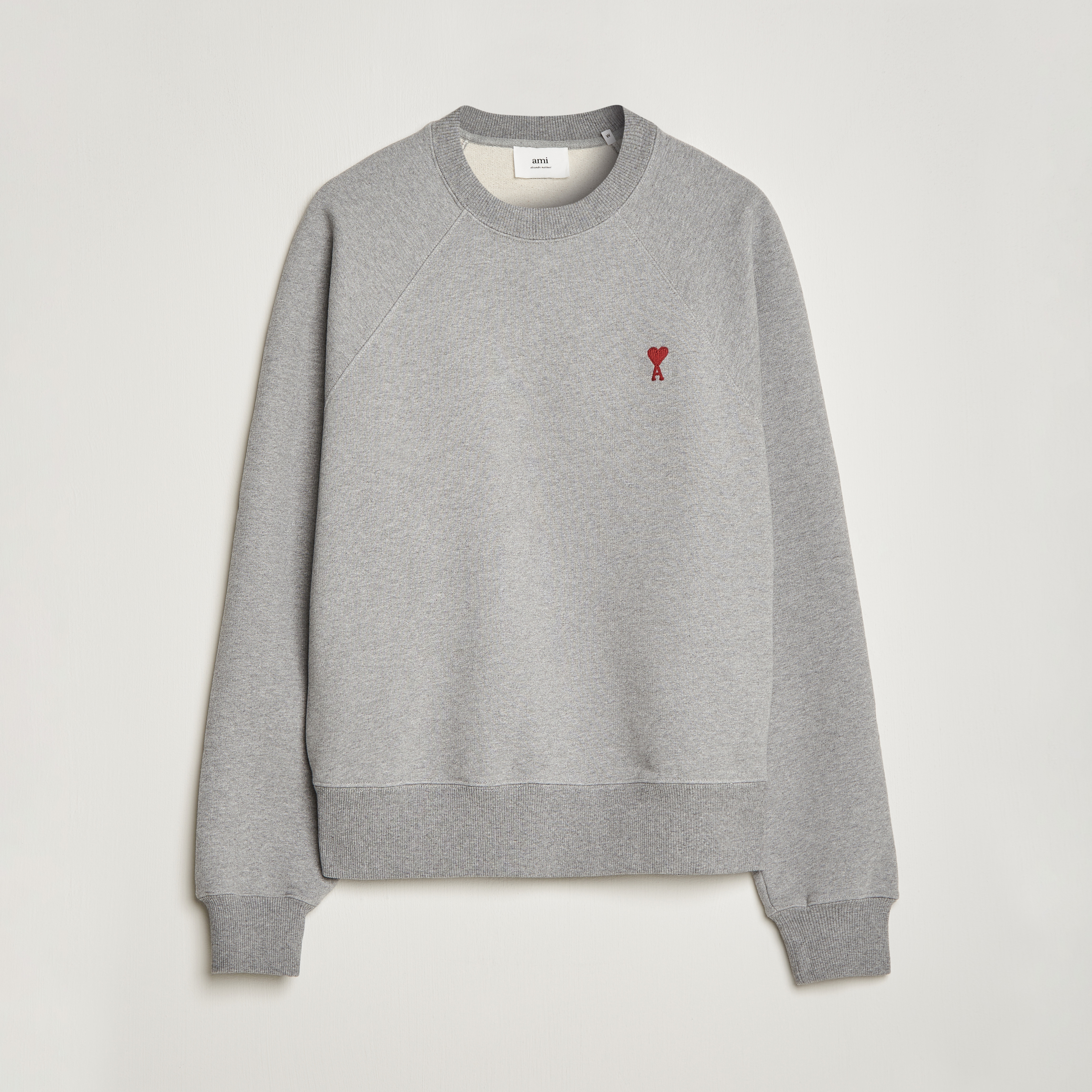 AMI Heart Logo Sweatshirt Heather Grey at CareOfCarl