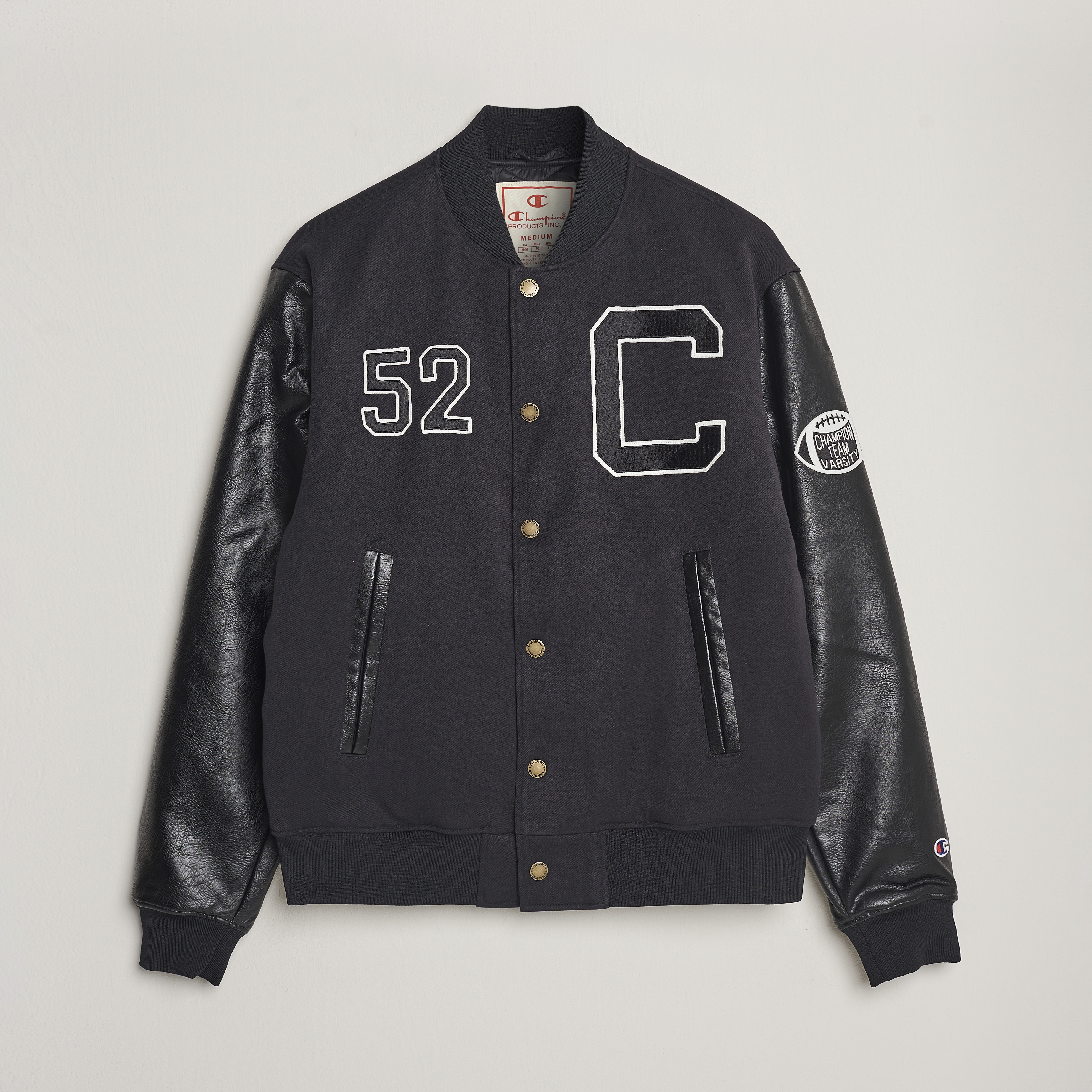 Champion baseball outlet jacket black