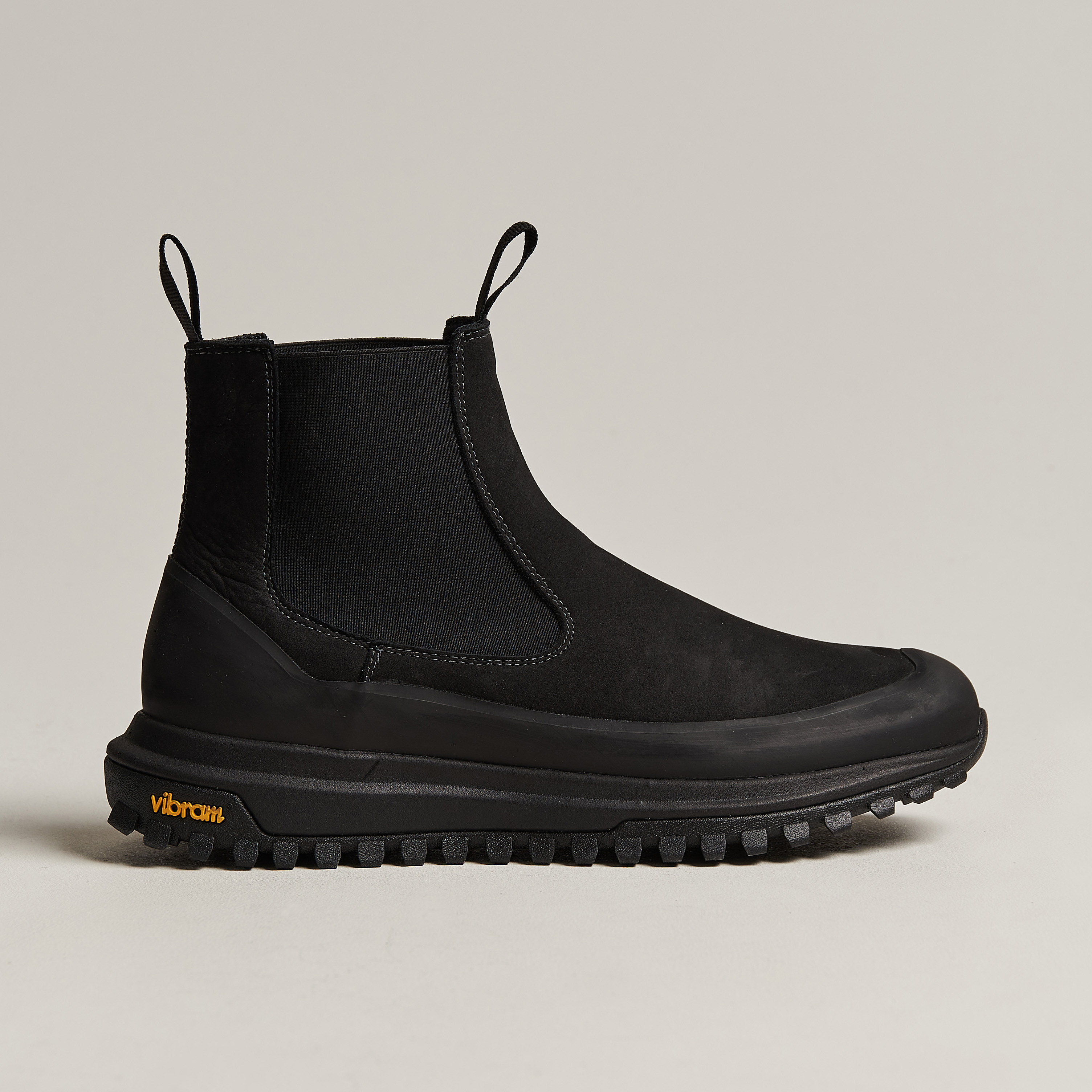 Diemme Ramon Vibram Sole Chelsea Boot Black Suede at CareOfCarl.com