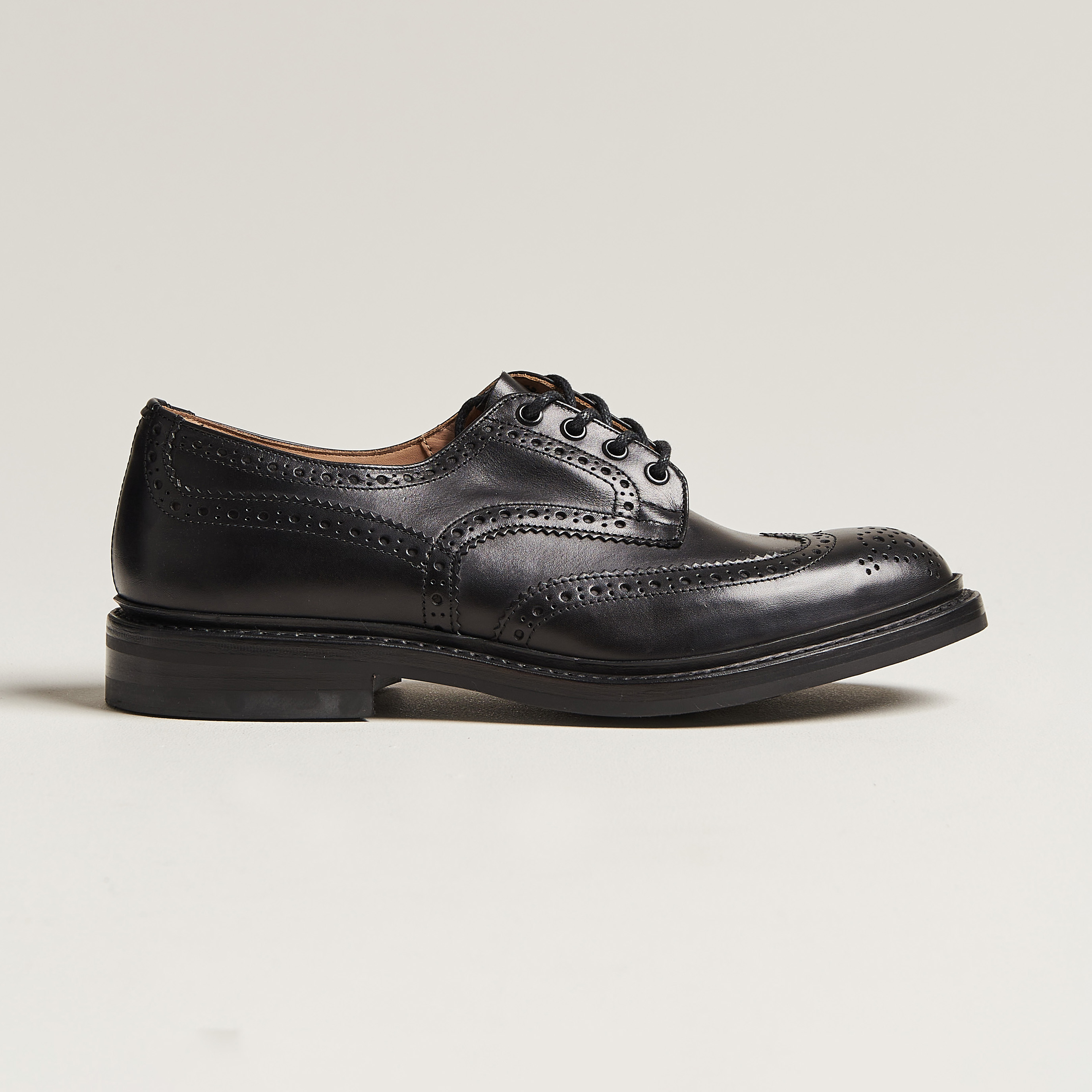 Tricker's Bourton Country Brogues Black Calf at CareOfCarl.com