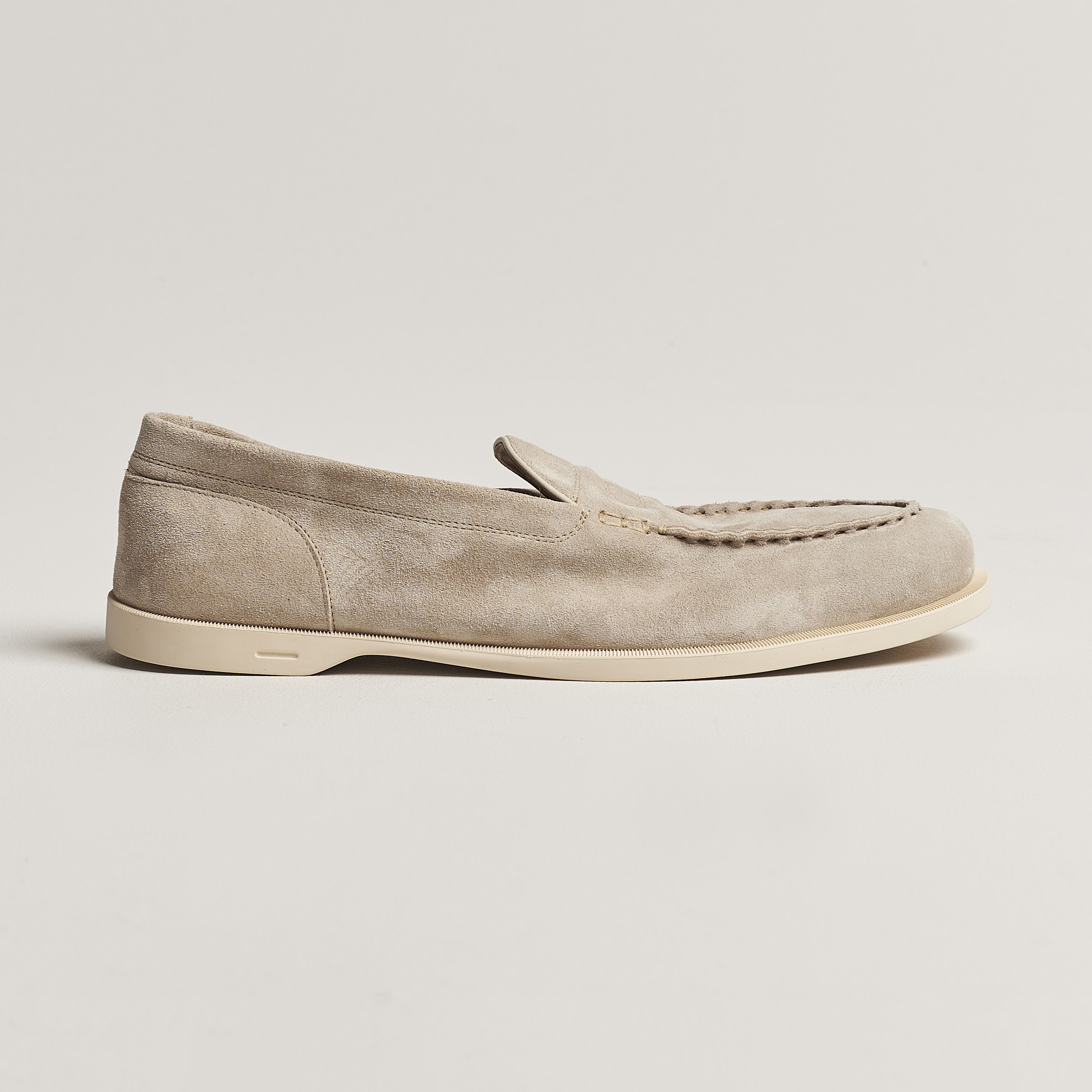 John Lobb Pace Summer Loafer Sand Suede at CareOfCarl.com