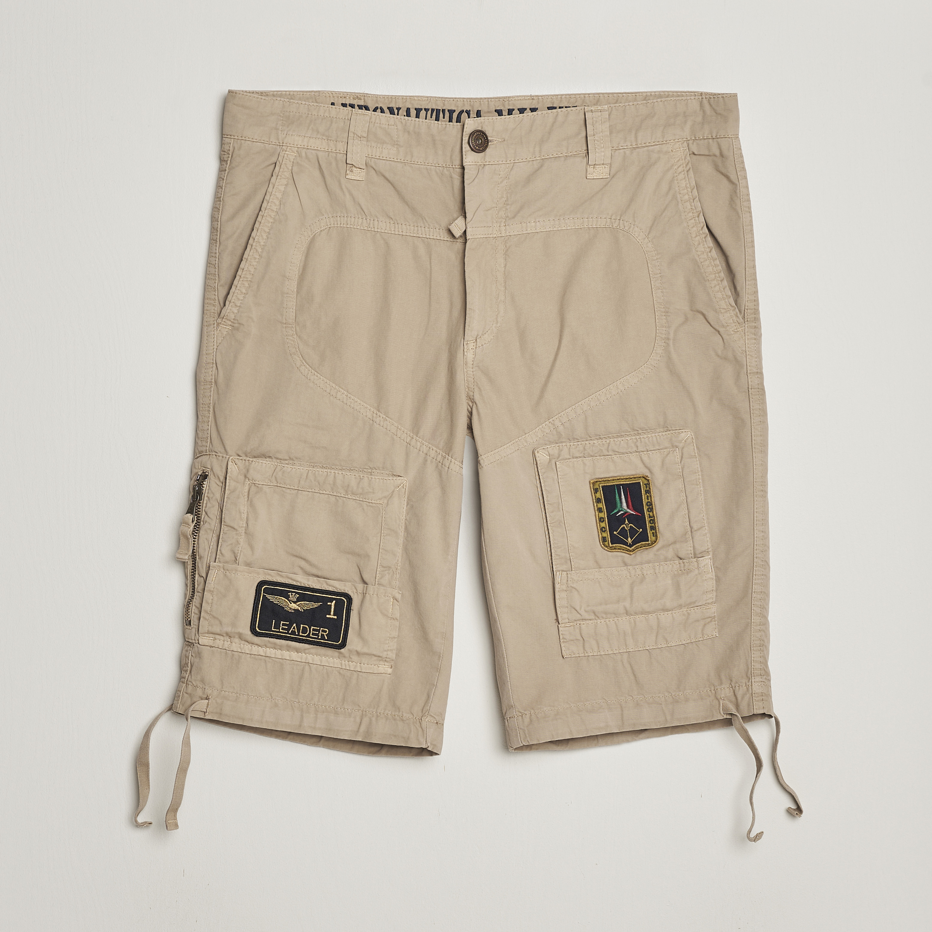 Aeronautica Militare Heritage Bermuda Shorts Beige at CareOfCarl