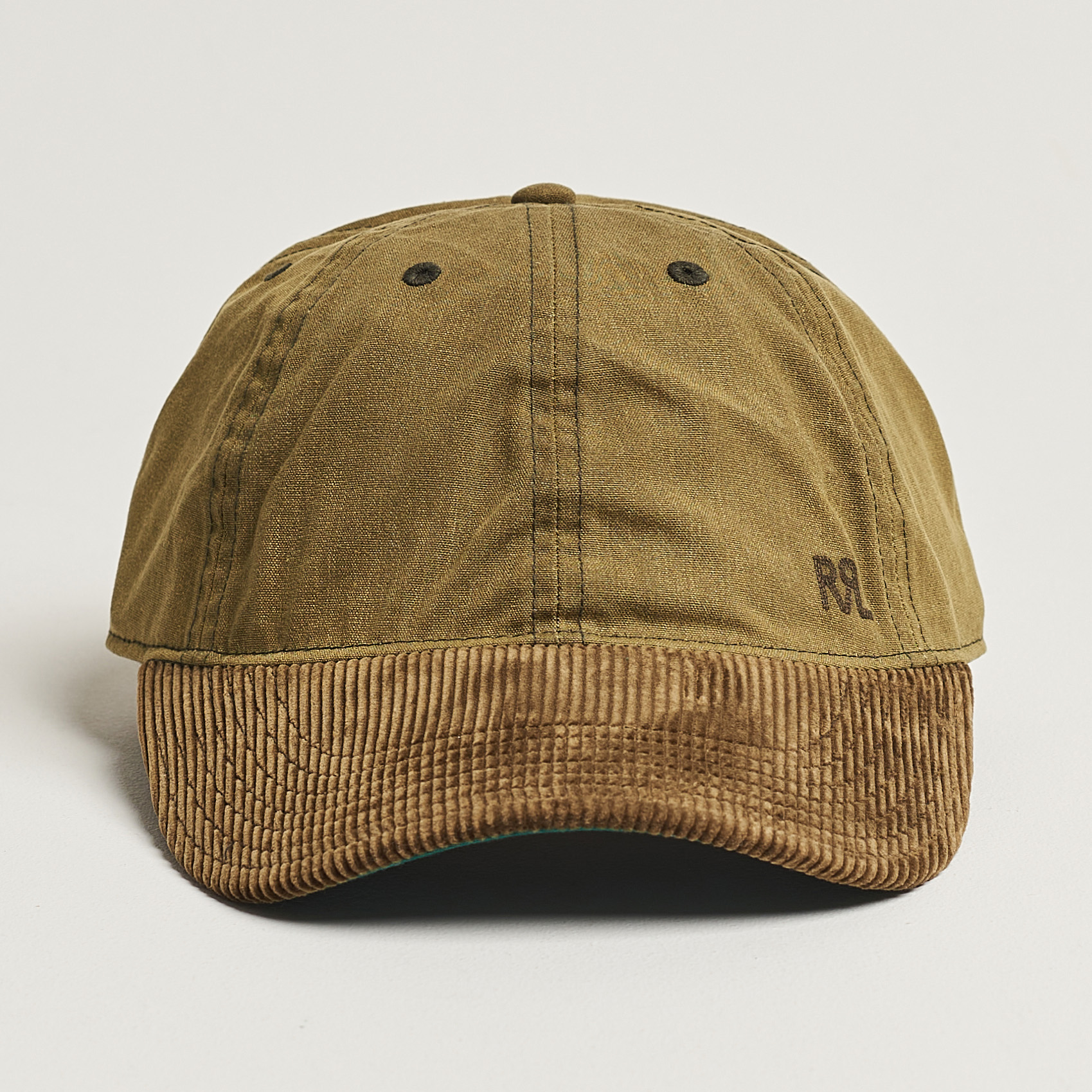 RRL Cotton/Corduroy Ball Cap Explorer Olive at CareOfCarl.com