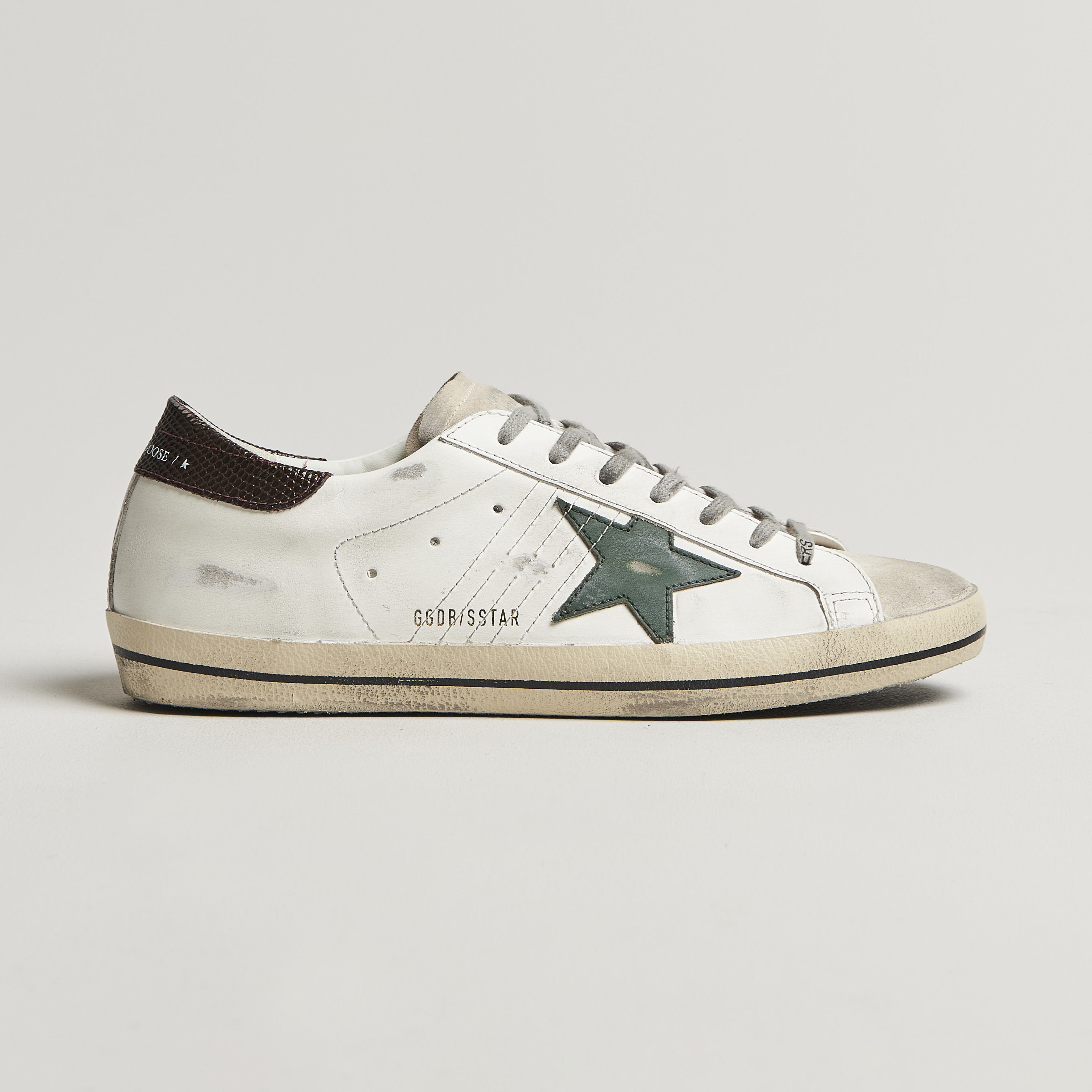 Golden Goose Super Star Sneakers White Green at CareOfCarl