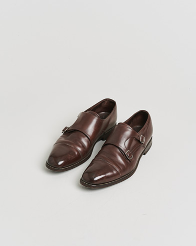 Pre-owned Loake 1880 Cannon Monkstrap Dark Brown Burnished Calf UK9,5 - EU43,5 – Brown
