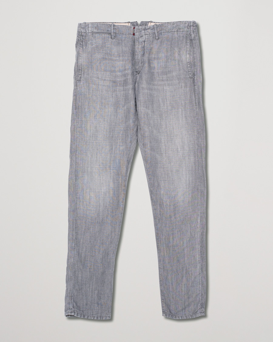 Pre-owned Slim Fit Linen/Cotton Chino Grey W34 – Grey