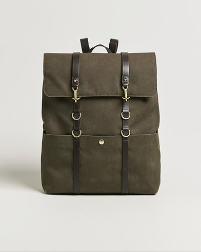 Pre-owned Mismo M/S Nylon Backpack Army/Dark Brown – Brown