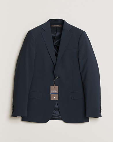 Pre-owned Oscar Jacobson Edmund Wool Blazer Navy 46 – Blue