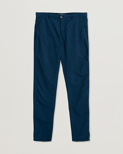 Pre-owned Incotex Slim Fit Garment Dyed Washed Slacks Navy W35 – Blue