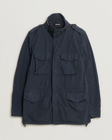 Pre-owned Aspesi Giubotto Garment Dyed Field Jacket Navy S – Blue