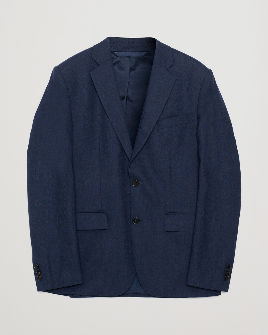 Pre-owned J.Lindeberg Hopper Flannel Hopsack Blazer Navy 46 – Blue