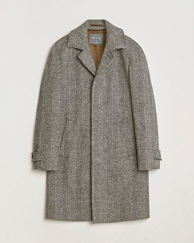 Pre-owned Private White V.C. Raglan Wool Coat Black & Cream 2 - XS – Black