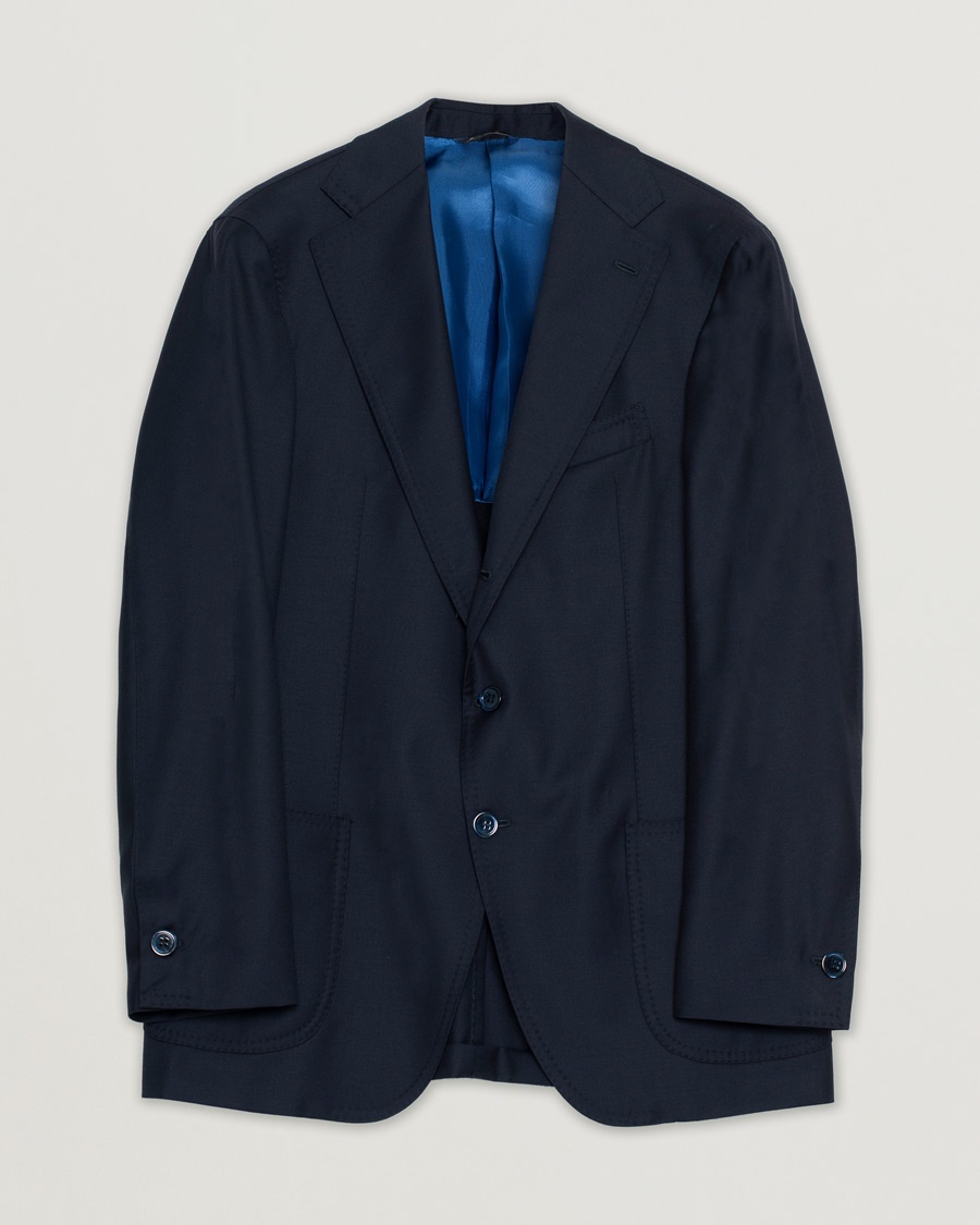 Pre-owned Gabo Napoli Navy Wool Blazer 52 – Blue