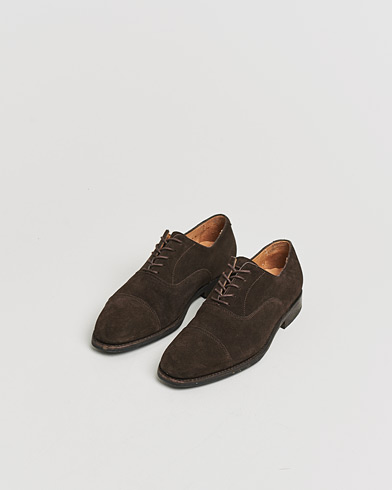 Pre-owned Myrqvist Äppelviken Oxford Dark Brown Suede UK6 - EU40 – Brown