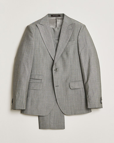 Pre-owned Oscar Jacobson Elmer Suit Grey Melange 48 – Grey