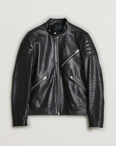 Pre-owned Acne Studios Oliver Leather Jacket Black 48 – Black