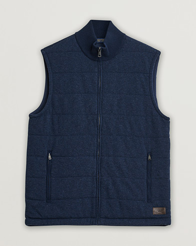 Pre-owned Polo Golf Knitted Wool Vest Navy L – Blue