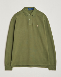 Polo Ralph Lauren Custom Slim Fit Long Sleeve Polo Hunt Club Green