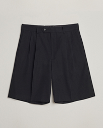  Light Wool Gabardine Shorts Black