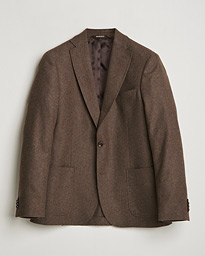  Flannel Wool Blazer Brown