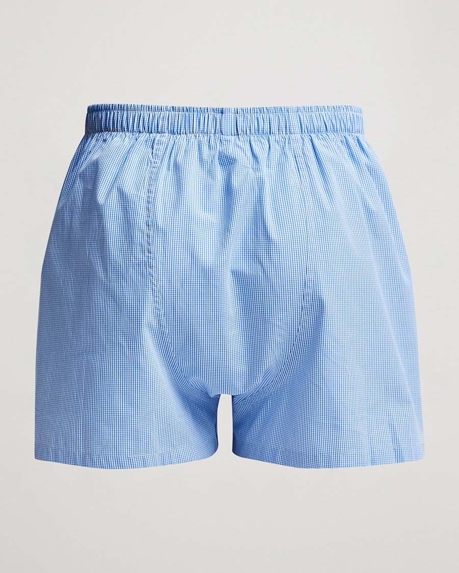 Men | Underwear | Polo Ralph Lauren | Woven Boxer Blue Gingham Blue