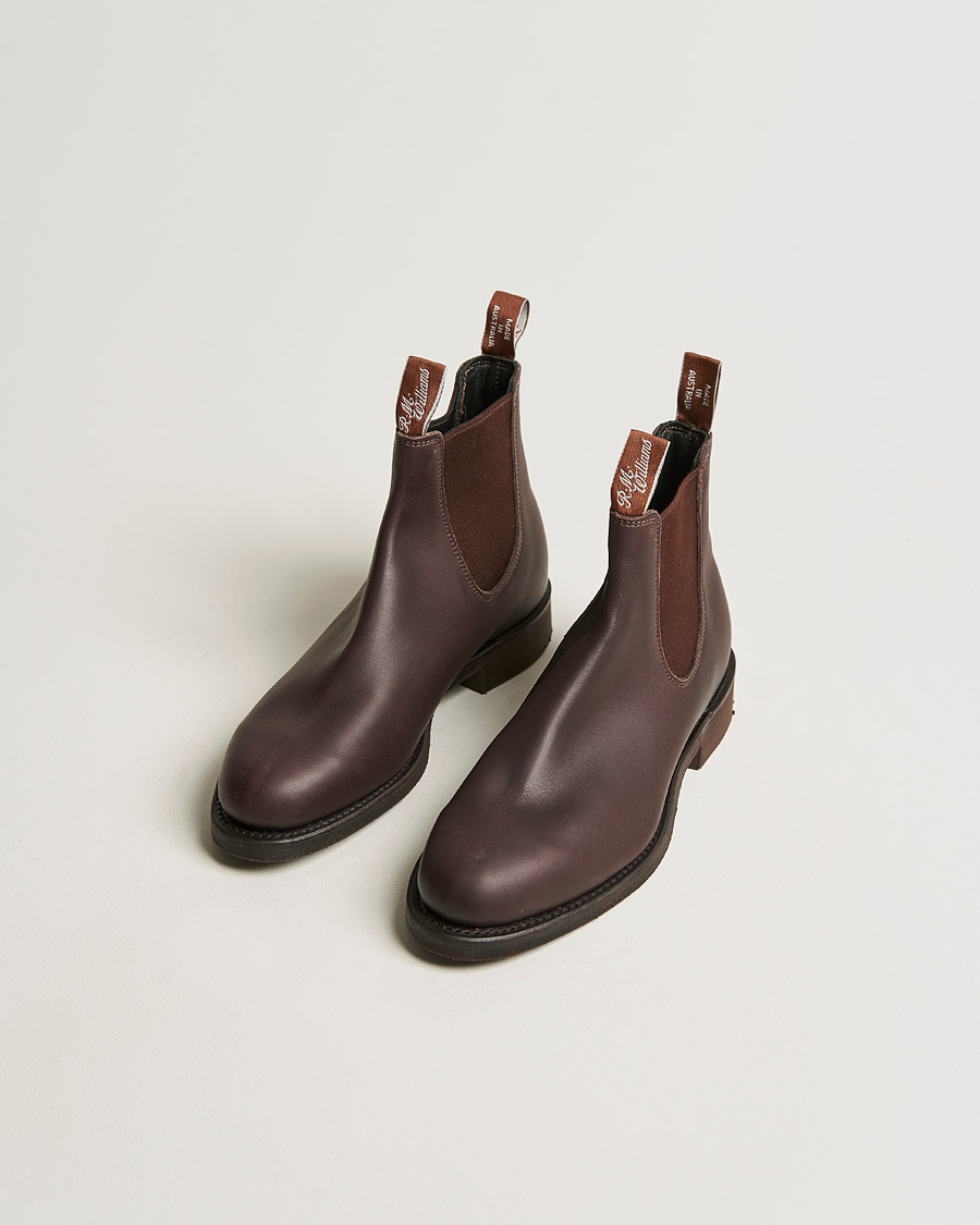 R.M. Williams Comfort Macquarie Chelsea Boots Chestnut / Yearling Leather