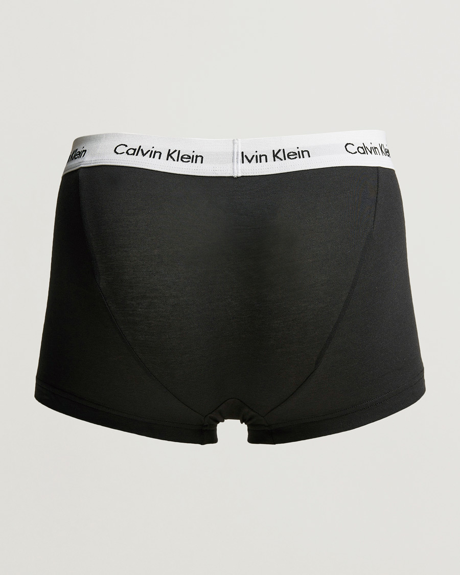 Men | Underwear | Calvin Klein | Cotton Stretch Low Rise Trunk 3-pack Black
