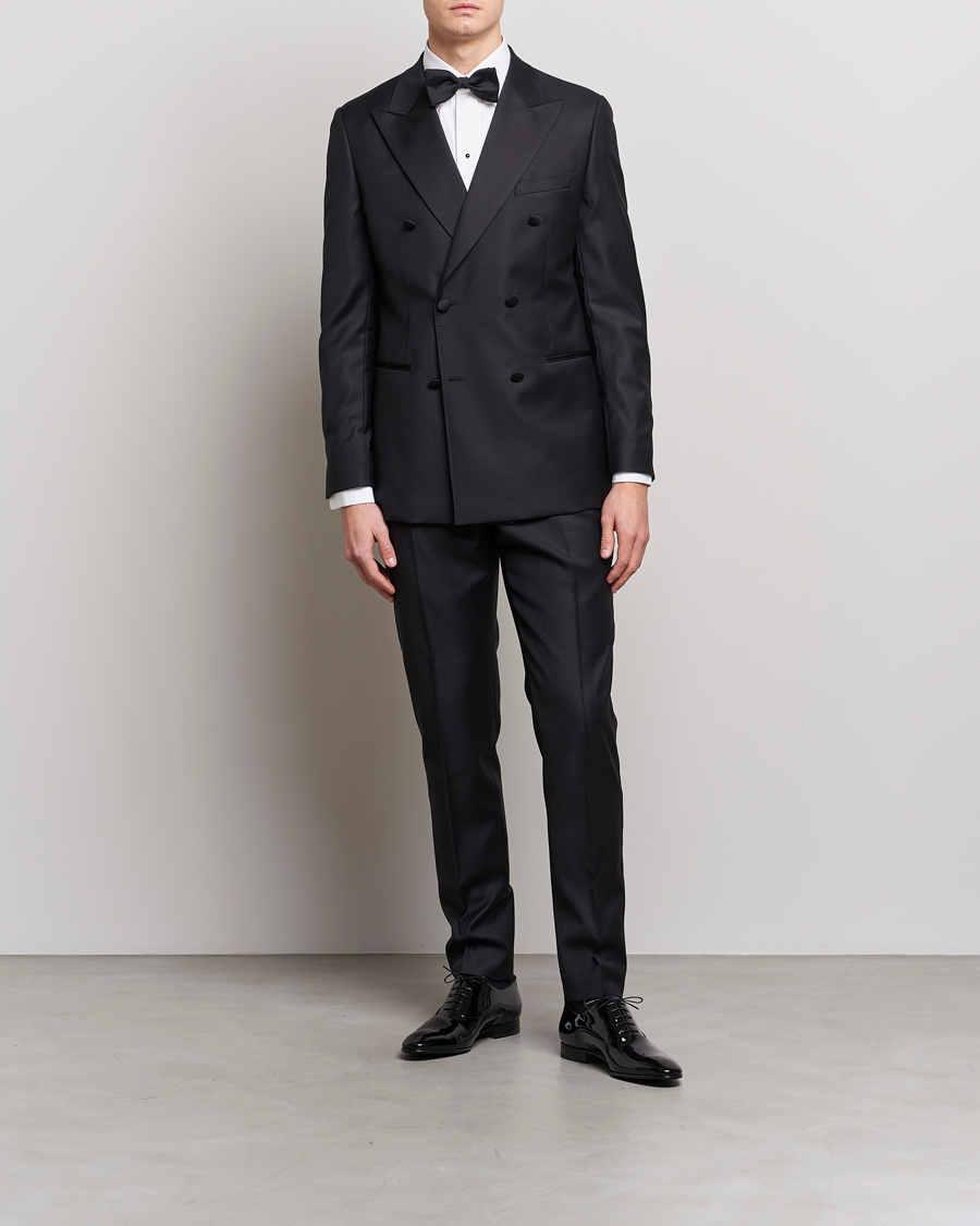 Men | Wedding Suit | Eton | Slim Fit Tuxedo Shirt Black Ribbon White