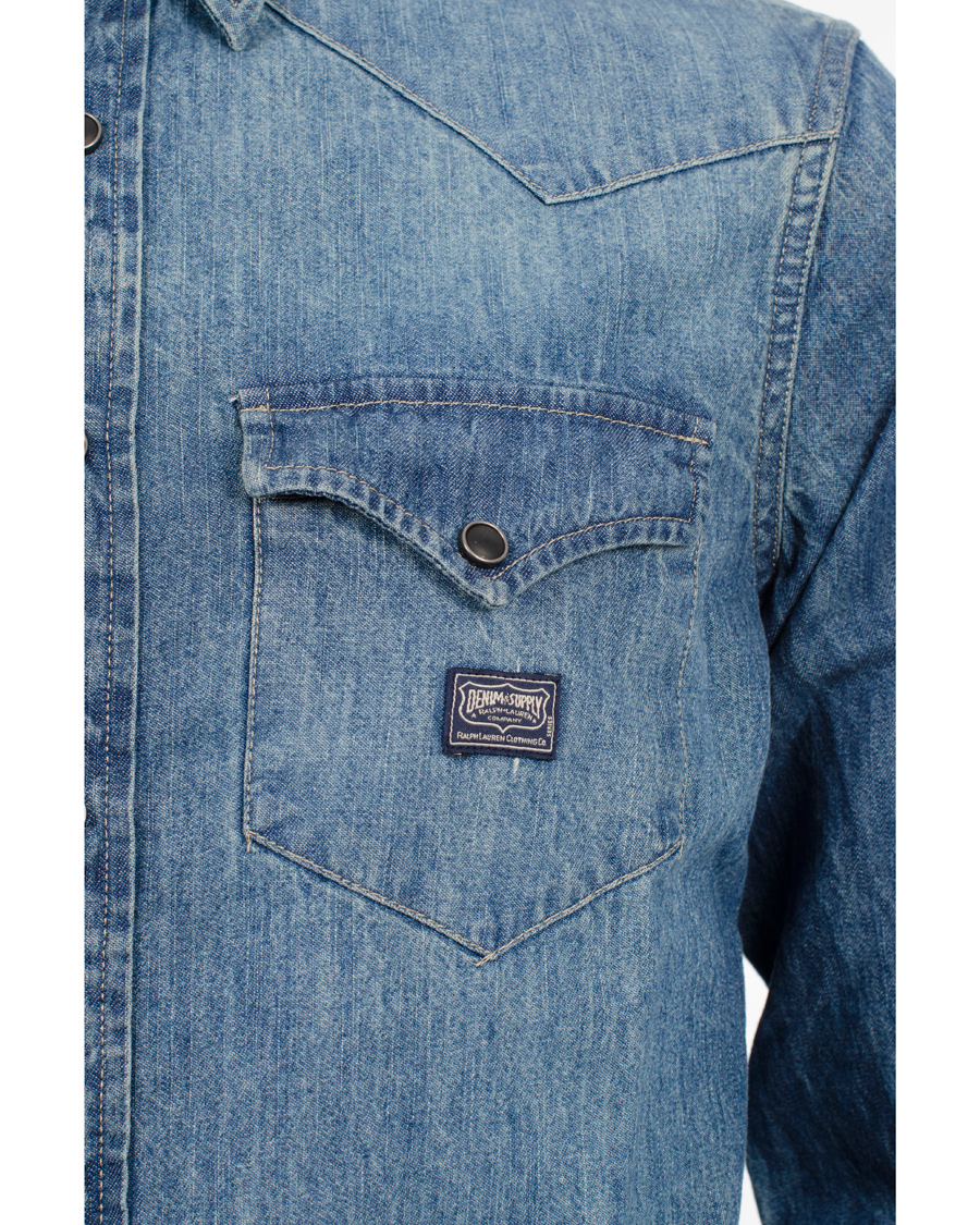 Denim & Supply Ralph Lauren Flag-applique Chambray Western Shirt | Tops |  Clothing & Accessories | Shop The Exchange