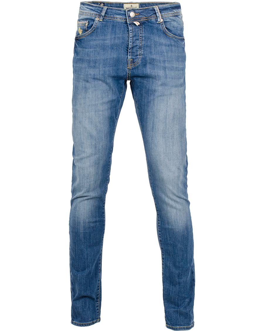 Morris Triumph Slim Fit Jeans Light Wash Mid Blue at CareOfCarl.com