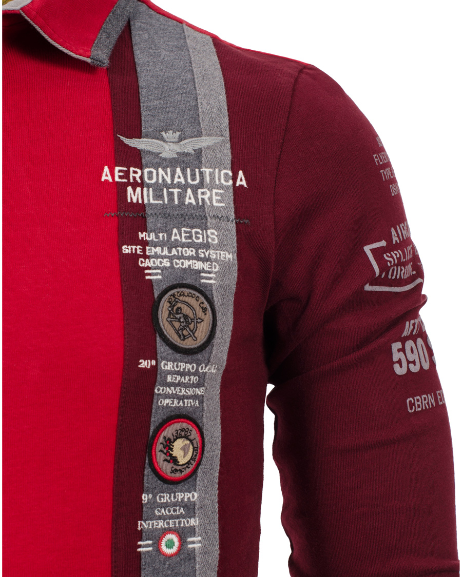 Aeronautica Militare PO919 Manica Rugby Red at CareOfCarl