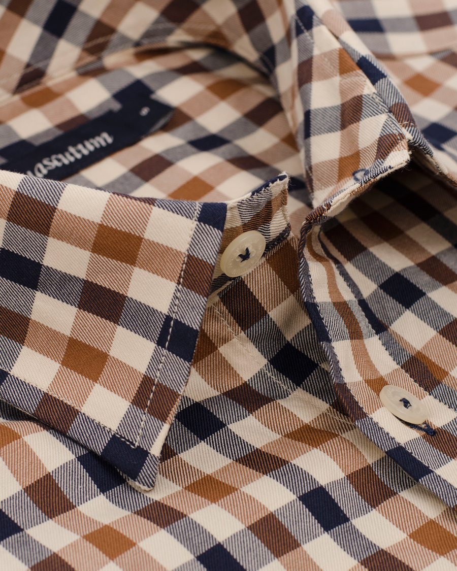 Aquascutum Club Check Shirt Vicuna at CareOfCarl