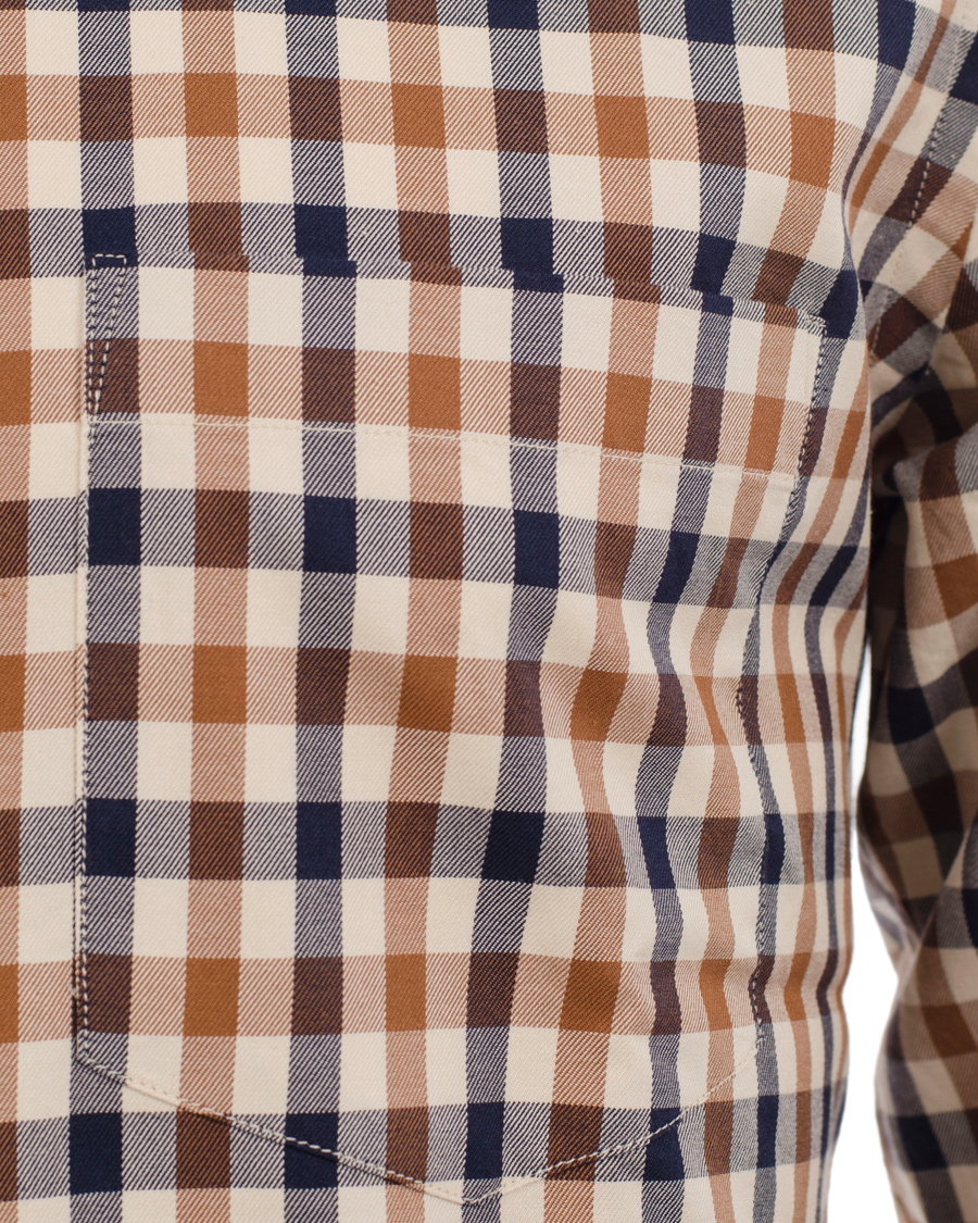 Aquascutum Club Check Shirt Vicuna at CareOfCarl