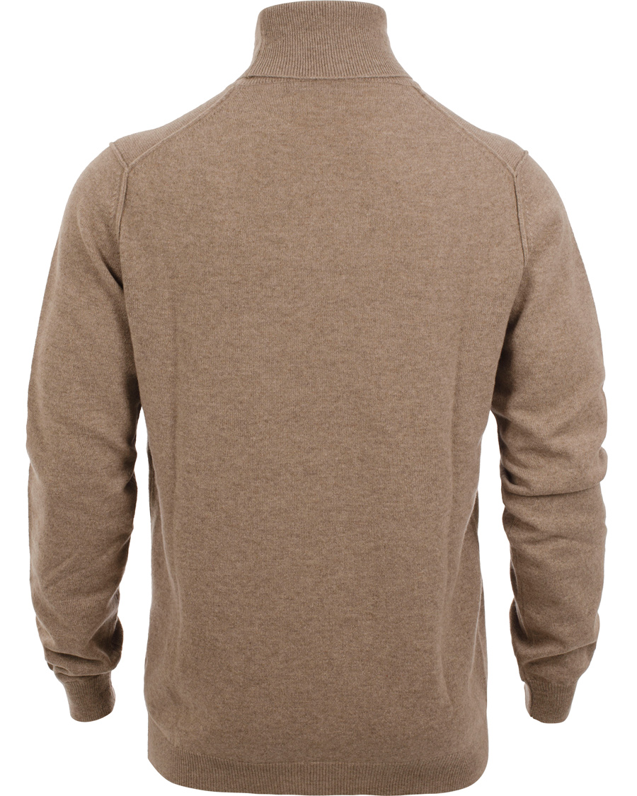 Aquascutum Hallem Cashmere Roll Neck Beige Camel at CareOfCarl