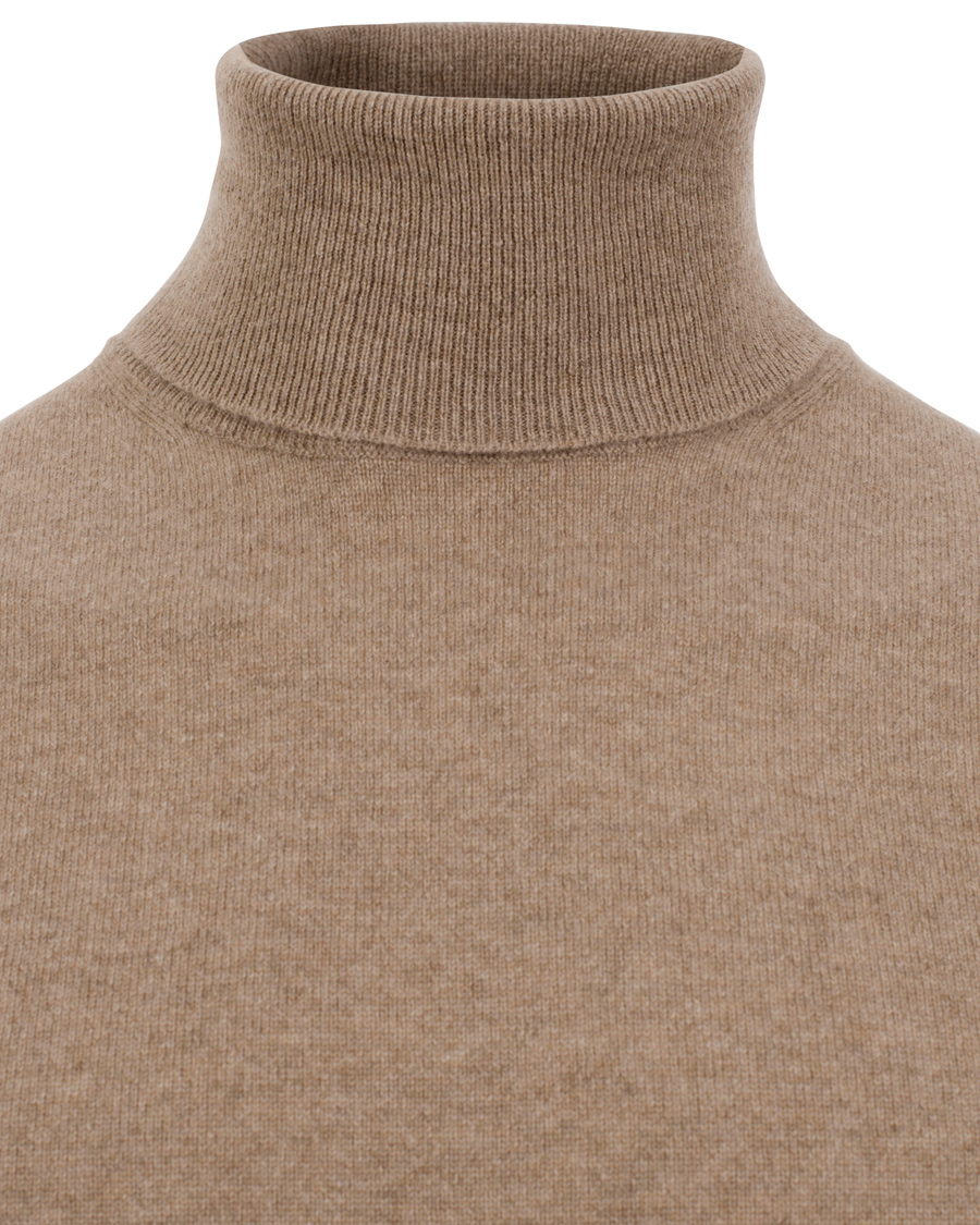 Aquascutum Hallem Cashmere Roll Neck Beige Camel at CareOfCarl