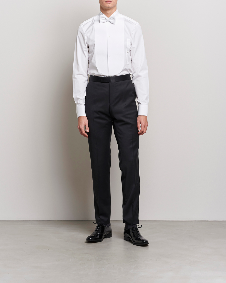 Men |  | Stenströms | Slimline Astoria Stand Up Collar Evening Shirt White