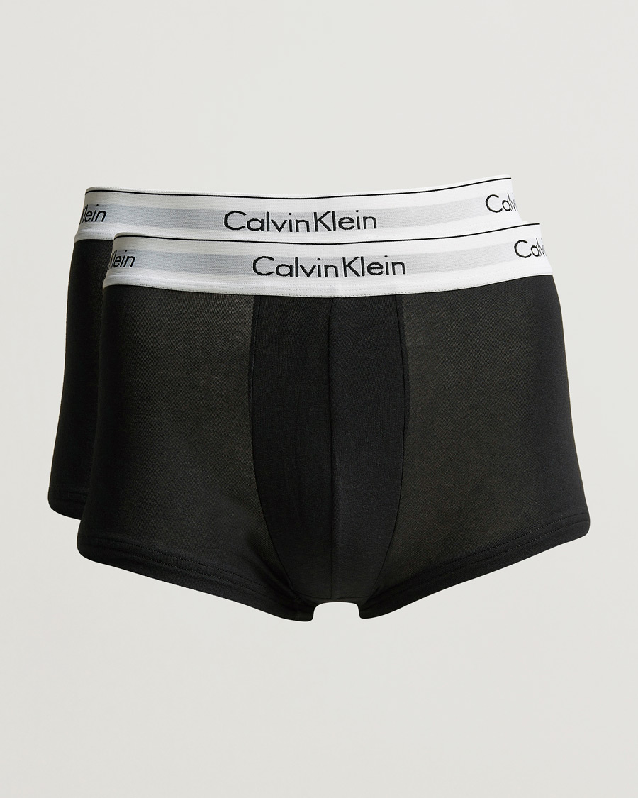 Calvin Klein Modern Cotton Stretch Trunk 2-Pack Black at