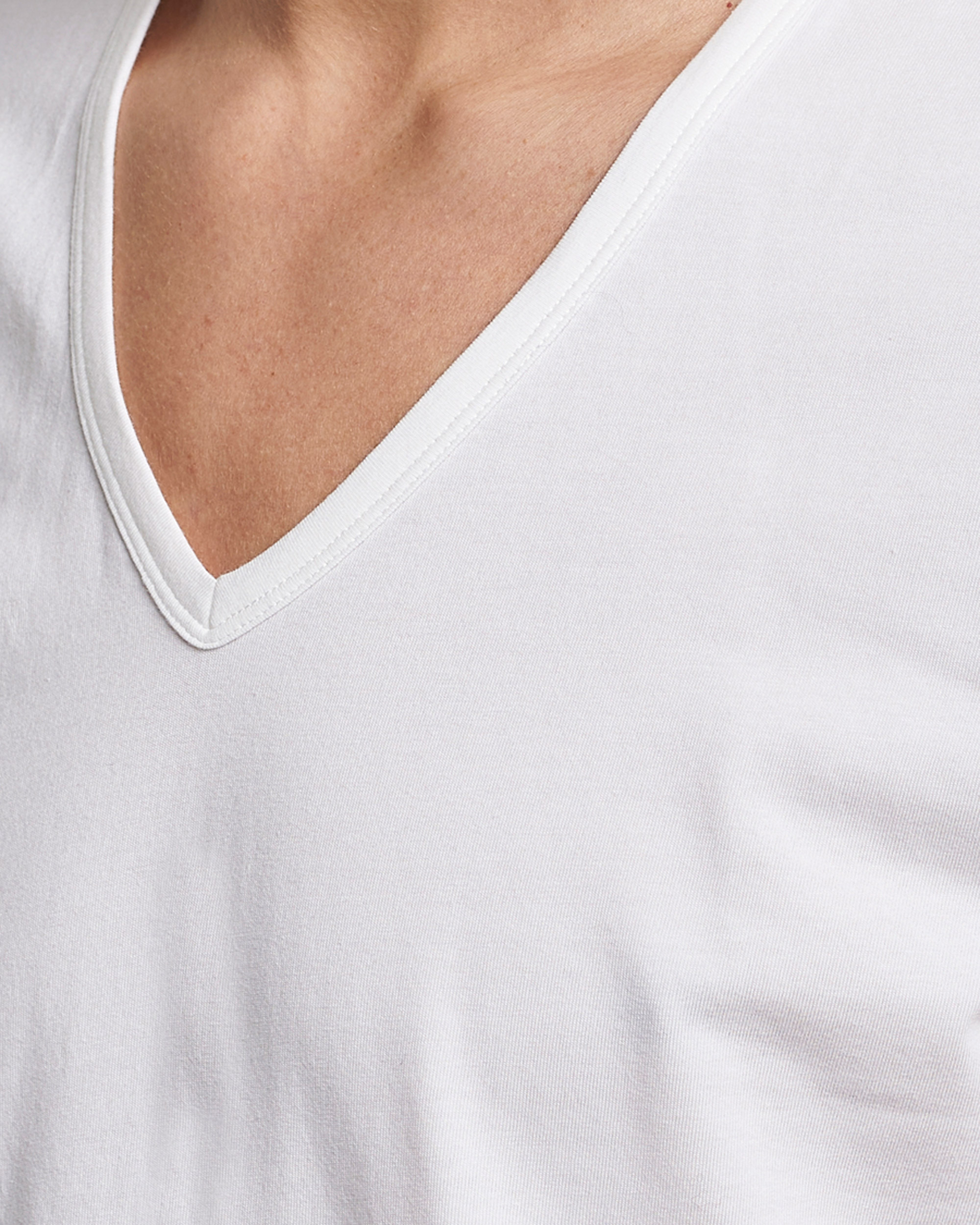 Calvin Klein Cotton V Neck Tee 2 Pack White at CareOfCarl