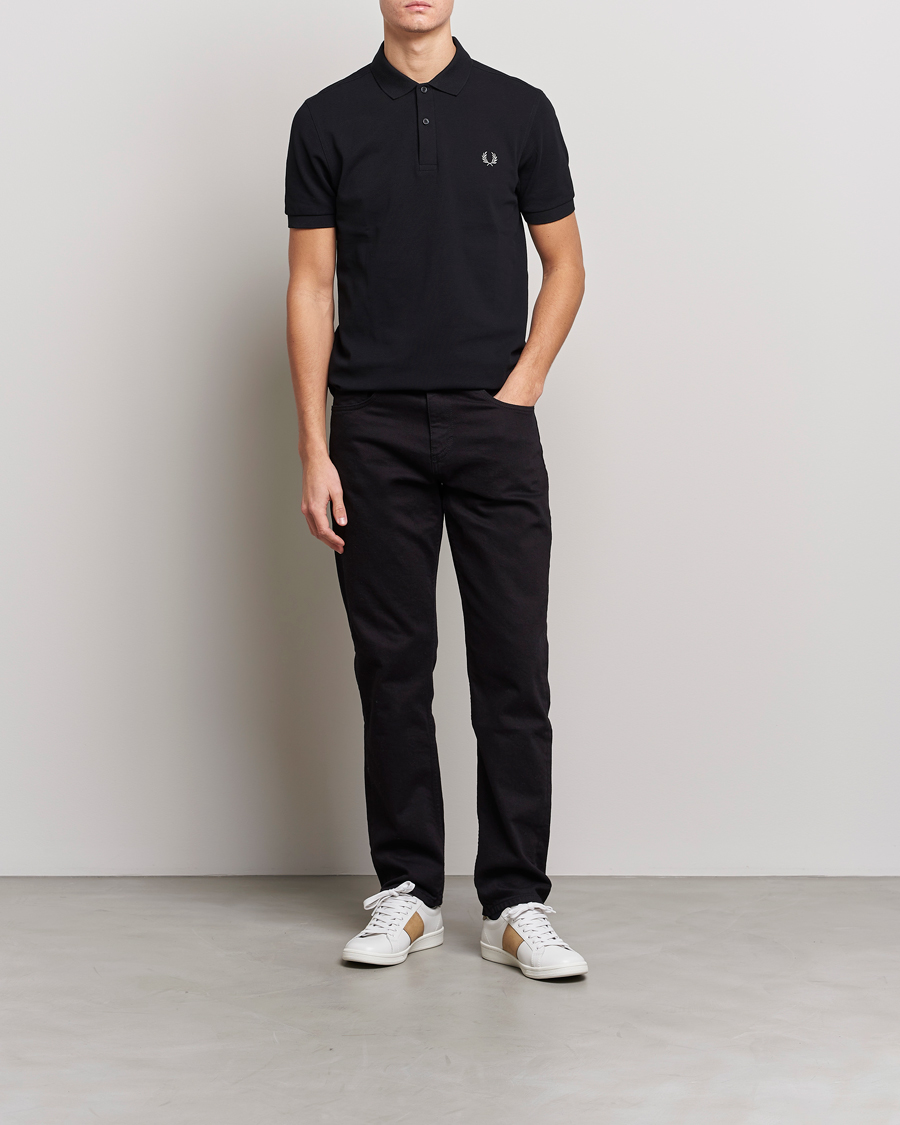 Fred perry clearance plain black polo