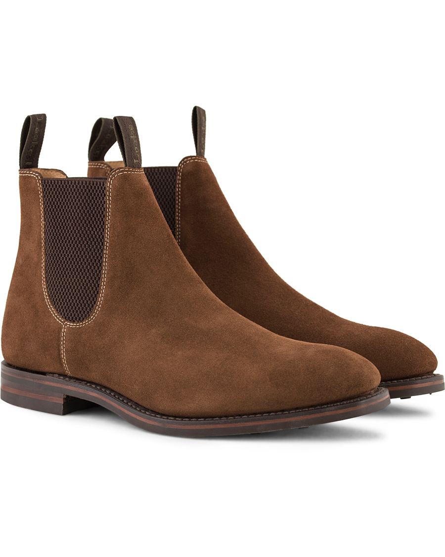 Loake 1880 Chatsworth Chelsea Boot Suede at CareOfCarl.com
