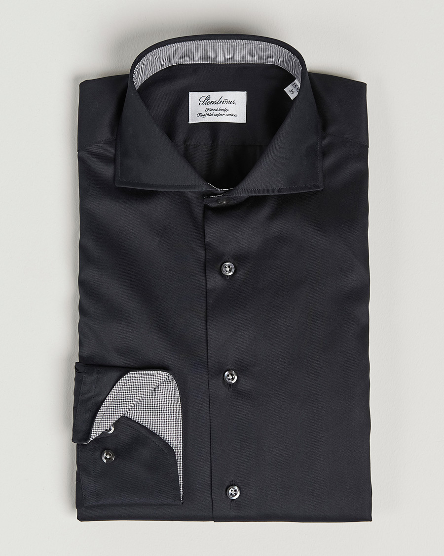 Hank Slim Fit Shirt Black at CareOfCarl.com