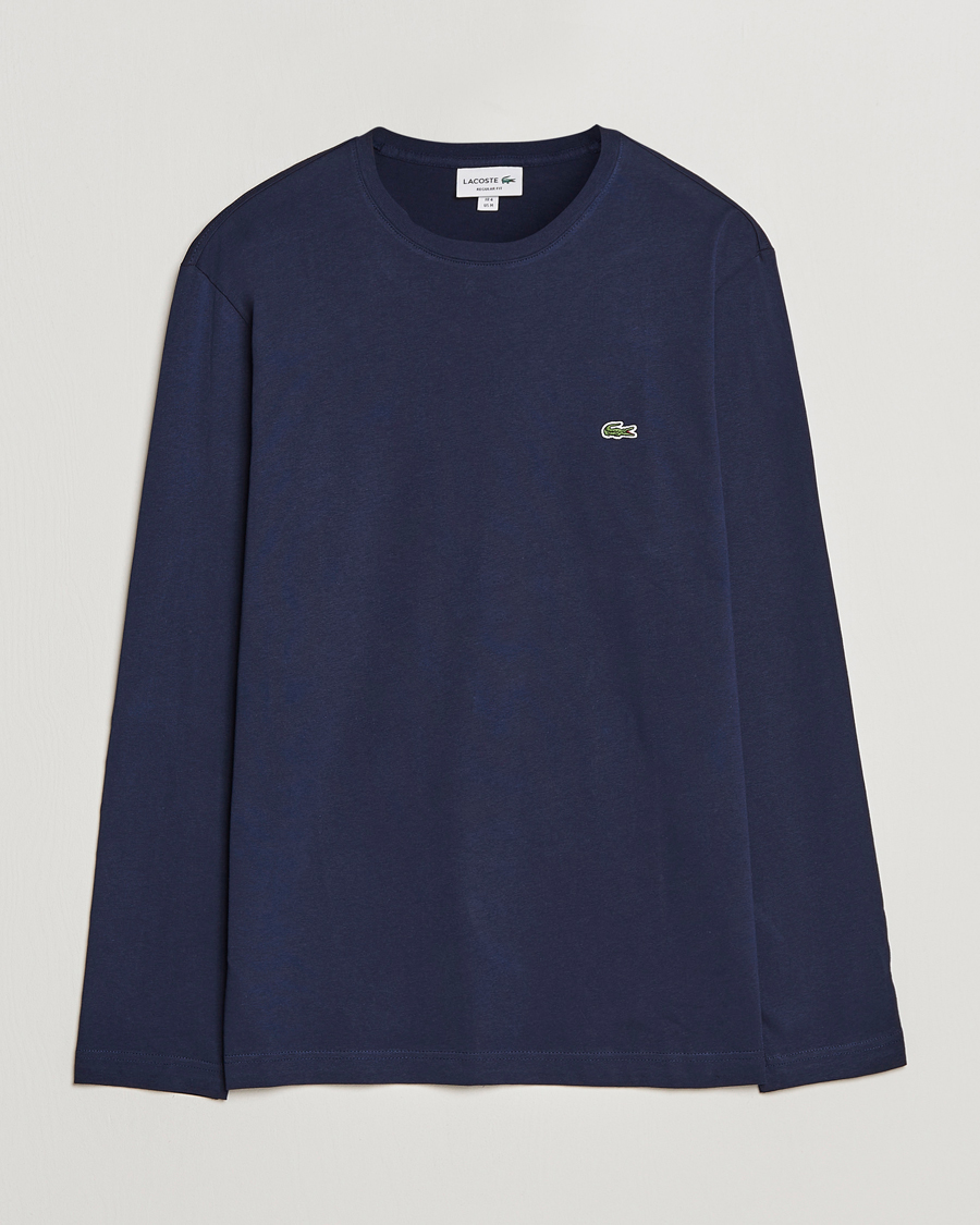 Lacoste Long Sleeve Crew Neck T-Shirt Navy at