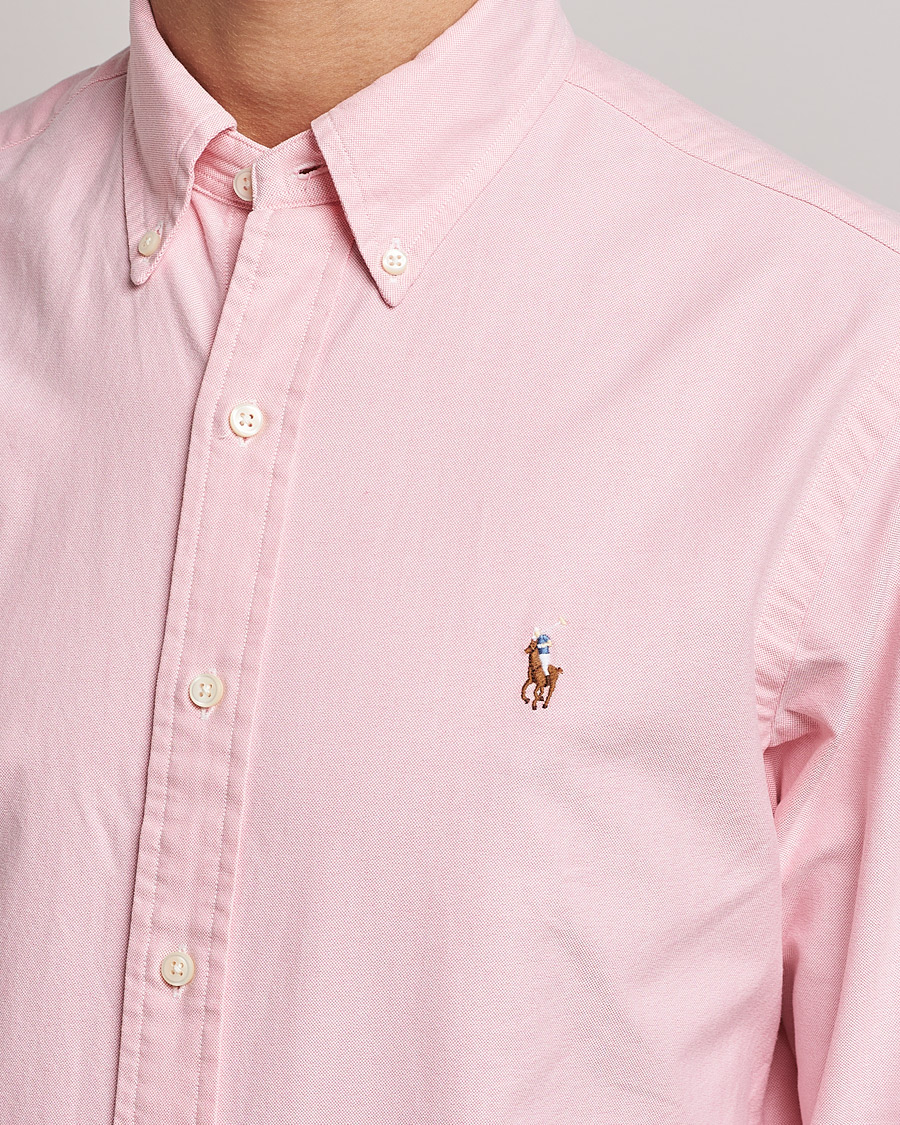 Polo Ralph Lauren Custom Fit Oxford Shirt Pink at CareOfCarl